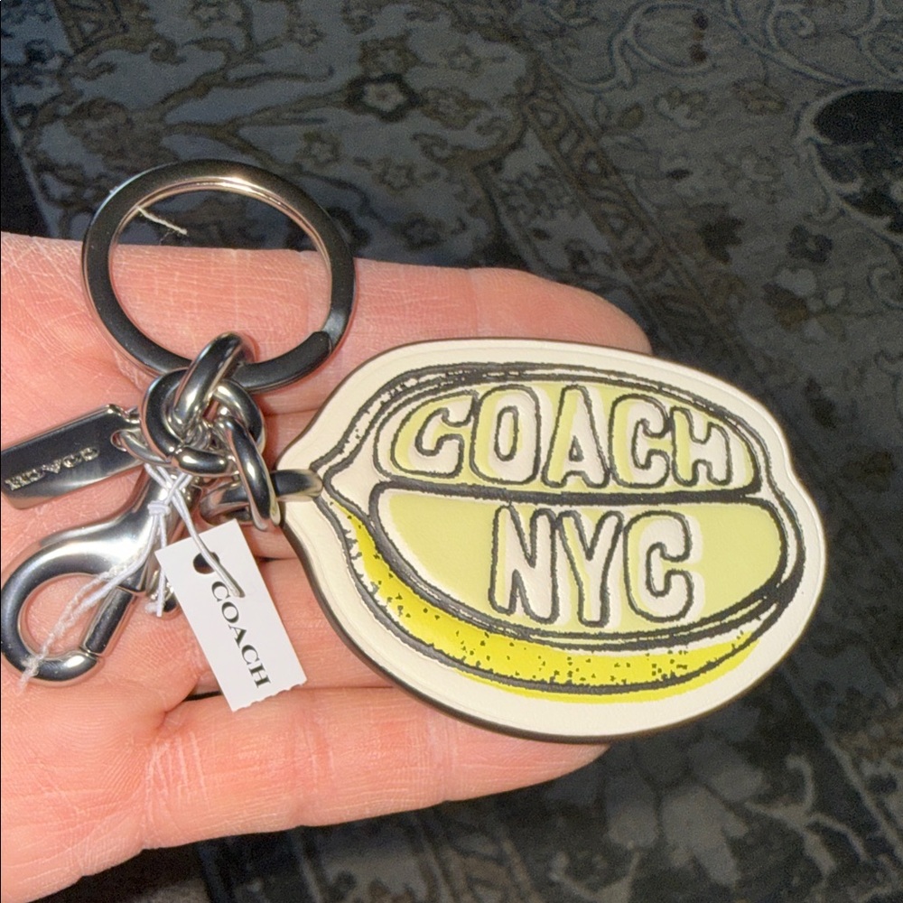 Coach 🍋 lemon  Yellow  NYC Keychain
